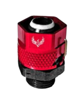 Straight Flare to AN ORB Adapter -8AN to -8AN Black/Red