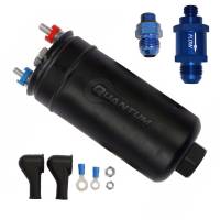 Quantum Performance 380LPH Inline External E85 Compatible Fuel Pump + 10AN Inlet / 8AN Outlet (With Check Valve)