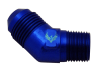 AN Fittings & Hoses - Adapters - 45 Degree AN Male to NPT Male